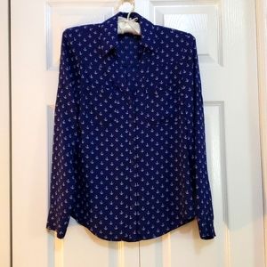 Anchor adjustable sleeve Express xs portifino blouse